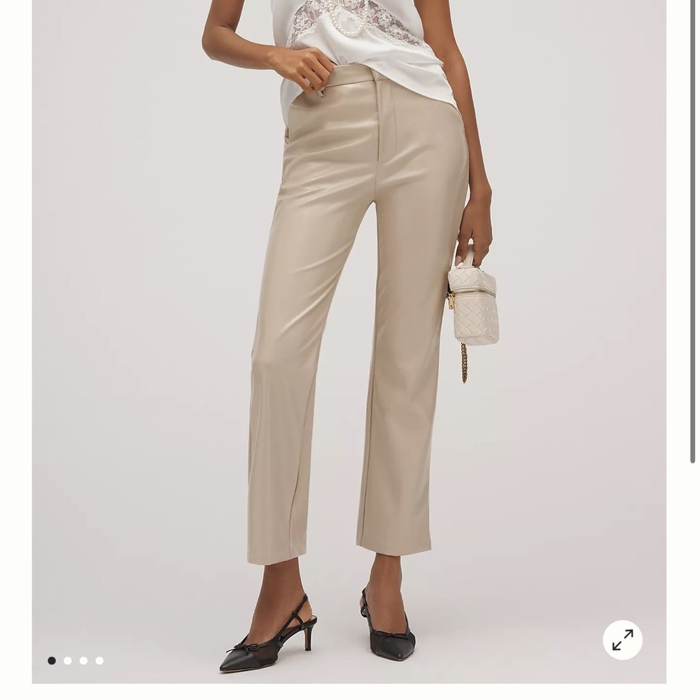 Grey Lab faux leather high rise pants NWT size small